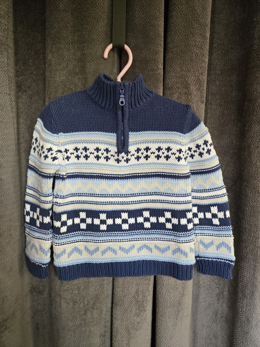 Eagle's Eye Kids Navy & Light Blue Half-Zip Sweater